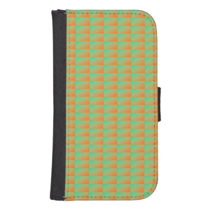 Stylish modern orange and green pattern phone wallet