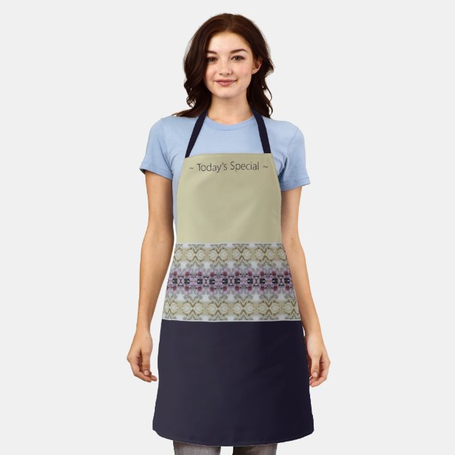 Stylish Modern Patterned Apron (Worn)
