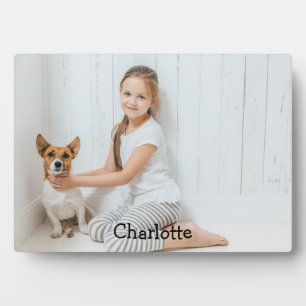 Stylish Modern Personalized Photo Monogram Plaque