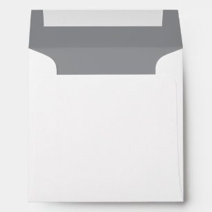 STYLISH MODERN PERSONALIZED WHITE RETURN ADDRESS   ENVELOPE