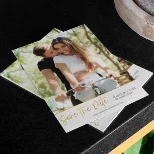 Stylish Modern Photo Save the Date Card