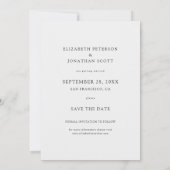 Stylish Modern Photo Save the Date Wedding Card | Zazzle