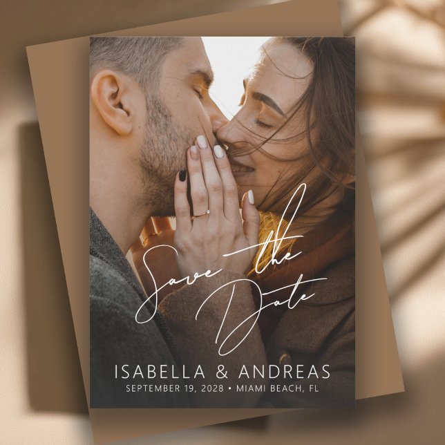 Stylish Modern Photo Wedding Save the Date (Creator Uploaded)