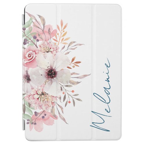 Stylish Modern Pink Floral iPad Air Cover
