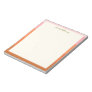 Stylish Modern Pink Orange Border Personalized   Notepad