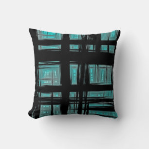 Stylish Modern Plaid Pattern Throw Pillow