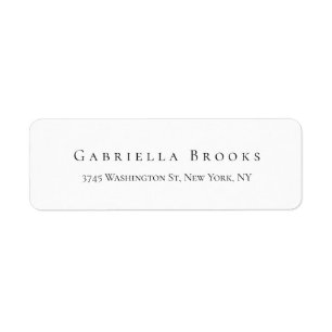 Stylish Modern Plain Elegant Minimal Professional Label