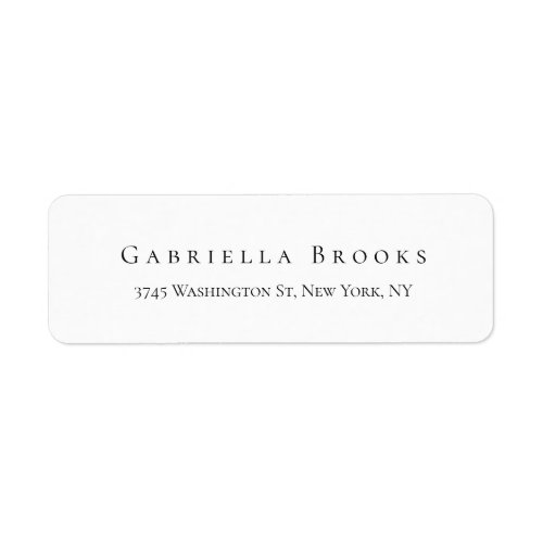 Stylish Modern Plain Elegant Minimal Professional Label