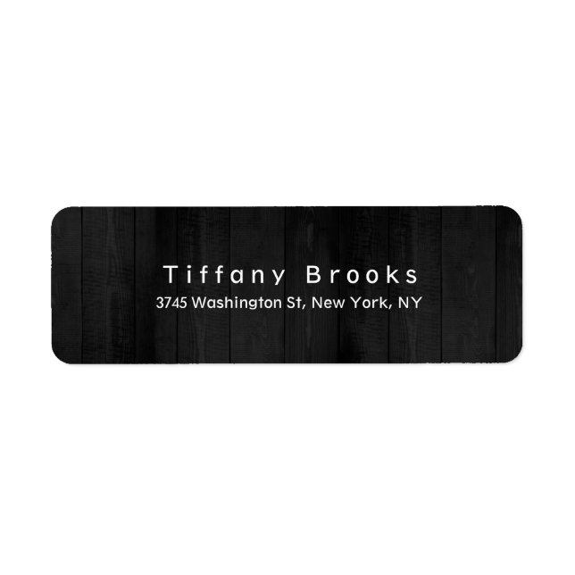 Stylish Modern Plain Elegant Unique Grey Label (Front)