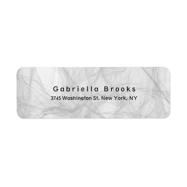 Stylish Modern Plain Elegant Unique Grey Label (Front)