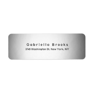 Stylish Modern Plain Elegant Unique Light Grey Label