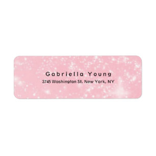 Stylish Modern Plain Elegant Unique Pink Label
