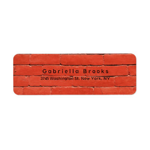 Stylish Modern Plain Elegant Unique Red Wall Label