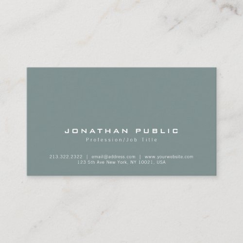 Stylish Modern Professional Minimalist Plain Business Card