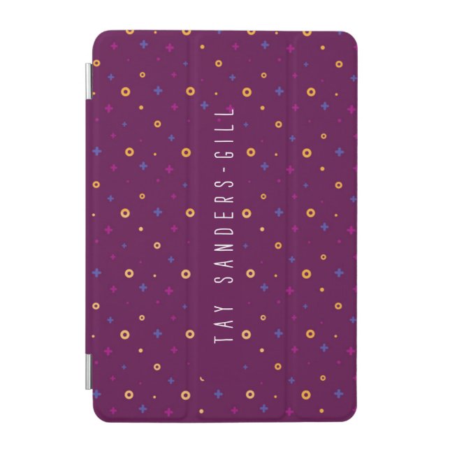 Stylish Modern Purple Geometric Pattern iPad Case (Front)