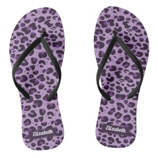 Stylish modern purple leopard spots with name