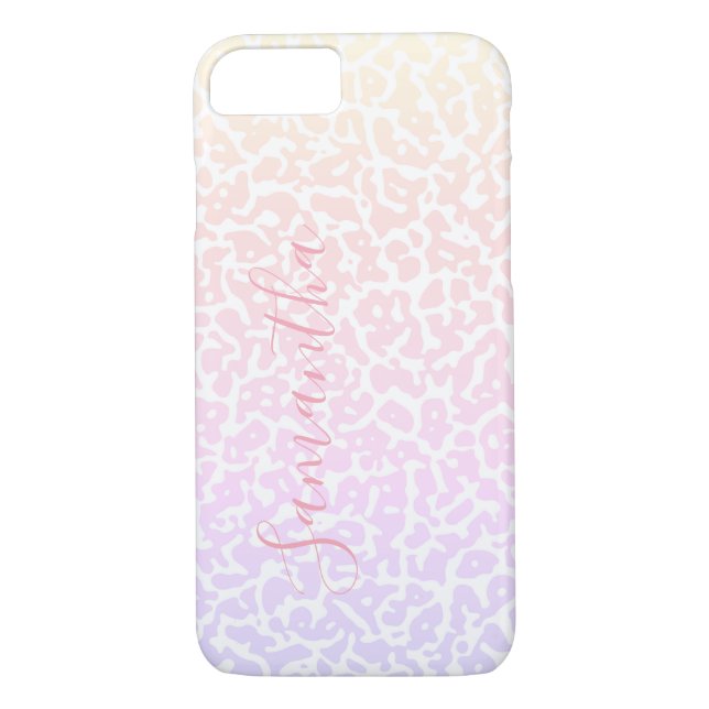 Stylish Modern Purple White Personalized Pattern Case-Mate iPhone Case (Back)