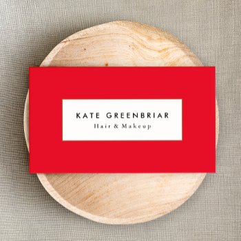 Stylish Modern Red Beauty And Fashion Stylist Business Card by sm_business_cards at Zazzle