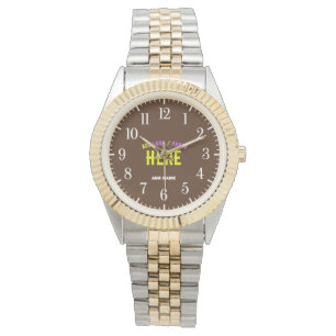 STYLISH MODERN SILVERY GOLDEN VERIFIED BRANDED WATCH