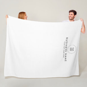 Stylish Modern Simple Business Company Logo Large Fleece Blanket