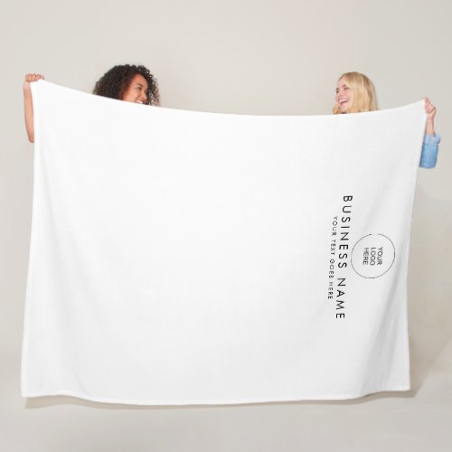 Stylish Modern Simple Business Company Logo Large Fleece Blanket