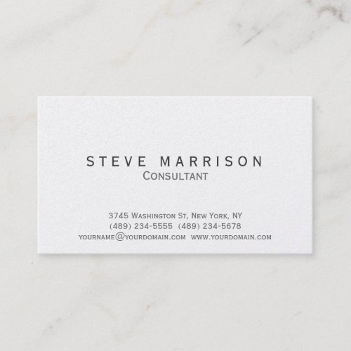 Stylish Modern Simple Consultant Business Card