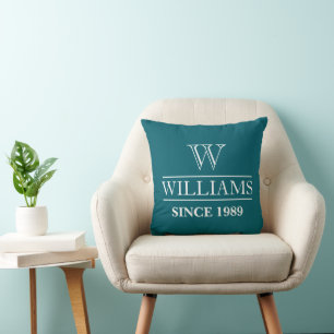  STYLISH MODERN SIMPLE CUSTOMIZED FAMILY NAME  THROW PILLOW