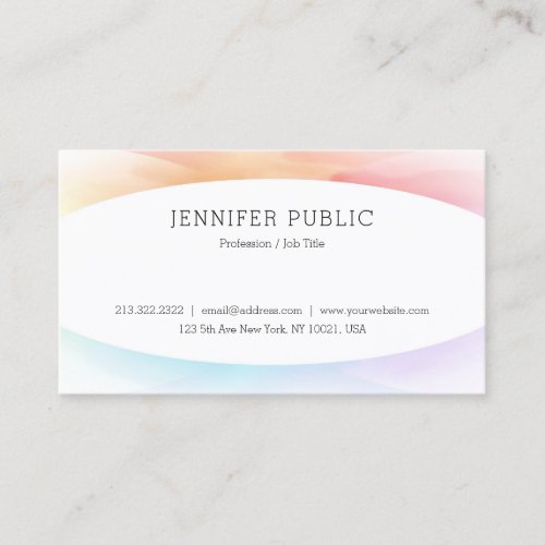 Stylish Modern Simple Design Template Professional Business Card