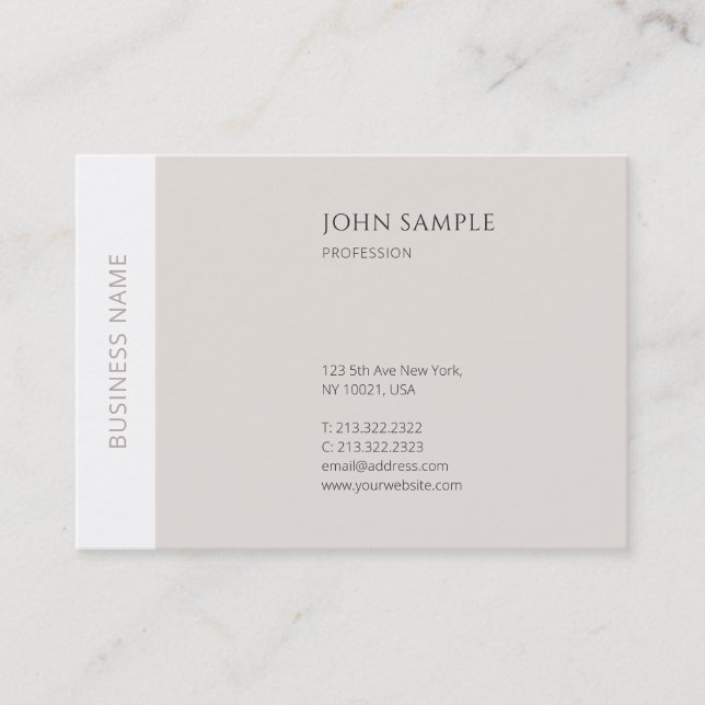 Stylish Modern Simple Professional Elegant Trendy Business Card (Front)