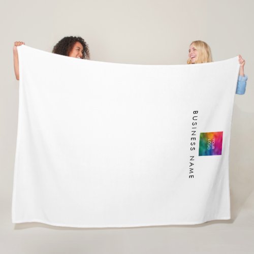 Stylish Modern Simple Template Your Logo Here Fleece Blanket
