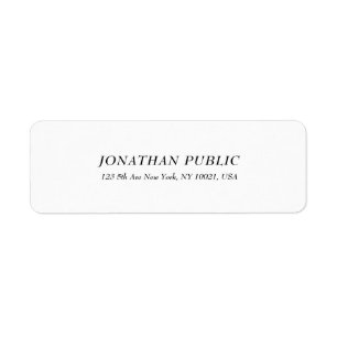 Stylish Modern Simple White Template Professional Label