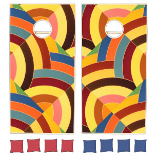 stylish modern sophisticated chevron cornhole set