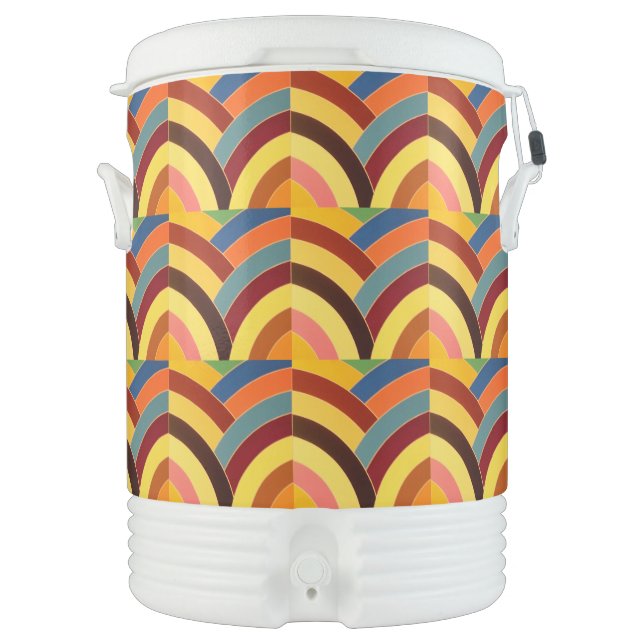 stylish modern sophisticated chevrons  beverage cooler (Front)