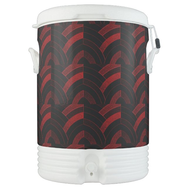 Stylish modern sophisticated chevrons Thunder_Cove Beverage Cooler (Front)