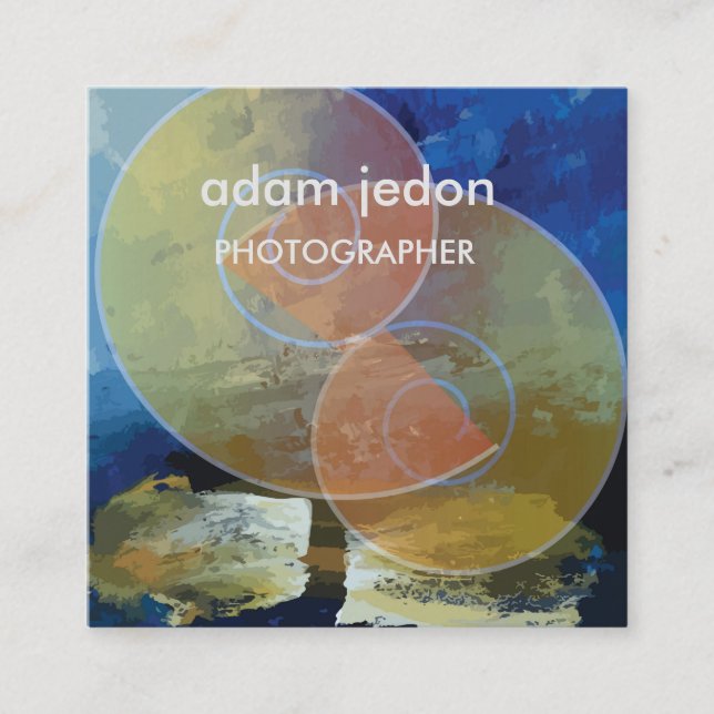 Stylish Modern Square Business Card (Front)