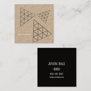 Stylish Modern Square Business Card Earth Colors