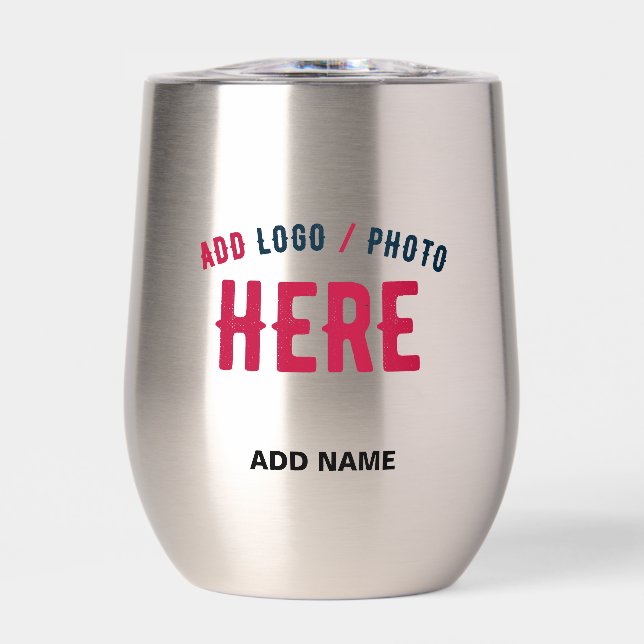 STYLISH MODERN STAINLESS STEEL VERIFIED BRANDED THERMAL WINE TUMBLER (Front)