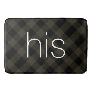 Stylish Modern Stripes and Colors Pattern his Bath Mat