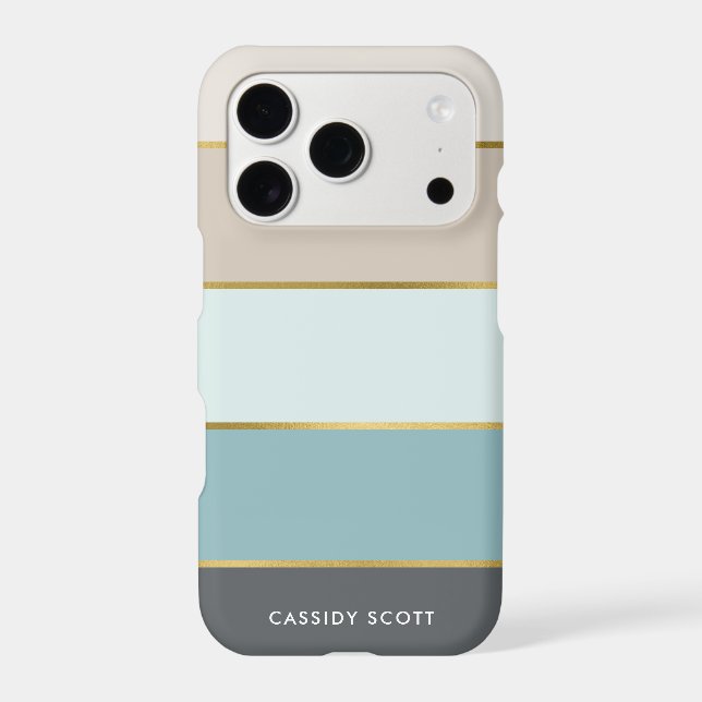 Stylish Modern Stripes Personalized Case-Mate iPhone Case (Back)