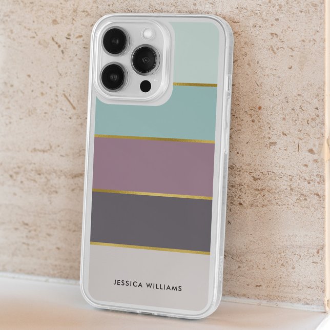 Stylish Modern Stripes Personalized Speck iPhone Case (Creator Uploaded)