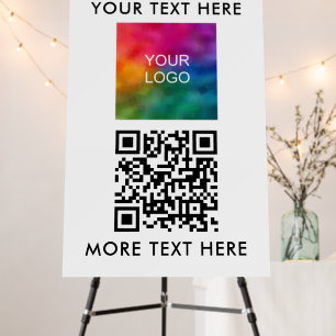Stylish Modern Template QR Code Business Logo Best Foam Board