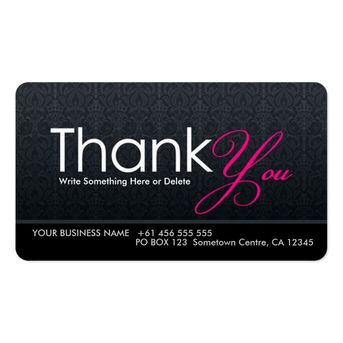 Stylish Modern Thank You Business Card