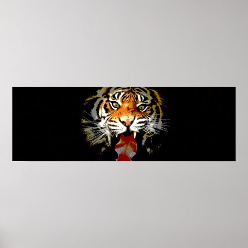 Stylish Modern Tiger Artwork _ Big Cats Art Poster