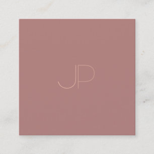 Stylish Modern Trendy Design Monogram Plain Luxury Square Business Card