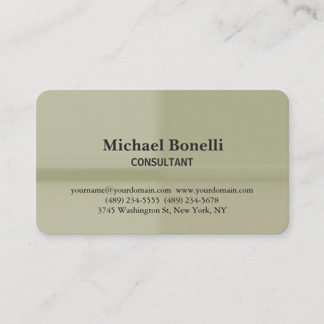 Stylish Modern Trendy Personal Business Card (Front)