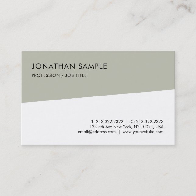 Stylish Modern Trendy Smart Professional Template Business Card (Front)