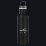 Stylish Modern Typography Name Monogram Template Stainless Steel Water Bottle<br><div class="desc">Modern Elegant Minimalist Simple Best Typography Name Monogram Template Trendy Classic Black & White 24 oz Stainless Steel Water Bottle.</div>