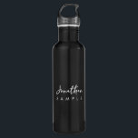 Stylish Modern Typography Name Monogram Template Stainless Steel Water Bottle<br><div class="desc">Modern Elegant Minimalist Simple Best Typography Name Monogram Template Trendy Classic Black & White 24 oz Stainless Steel Water Bottle.</div>