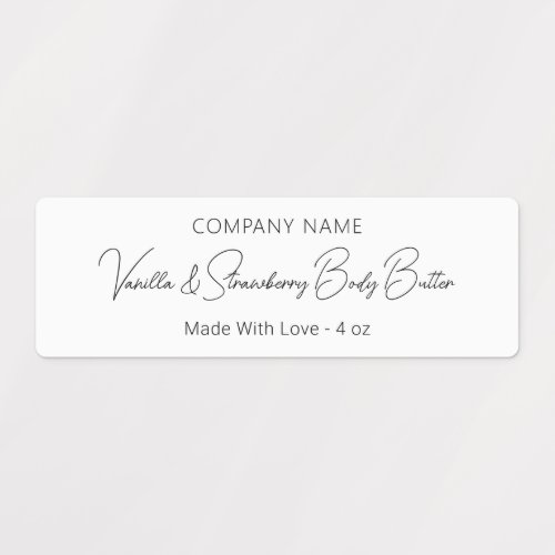 Stylish Modern Typography Script Beauty Product Labels