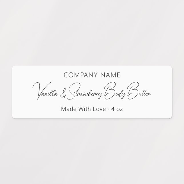 Stylish Modern Typography Script Beauty Product Labels (Design 1)